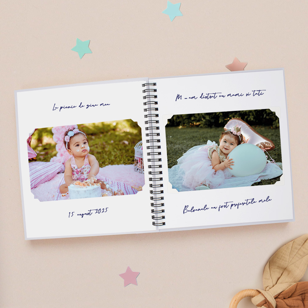 Album foto personalizat cu nume pentru copii sketch book