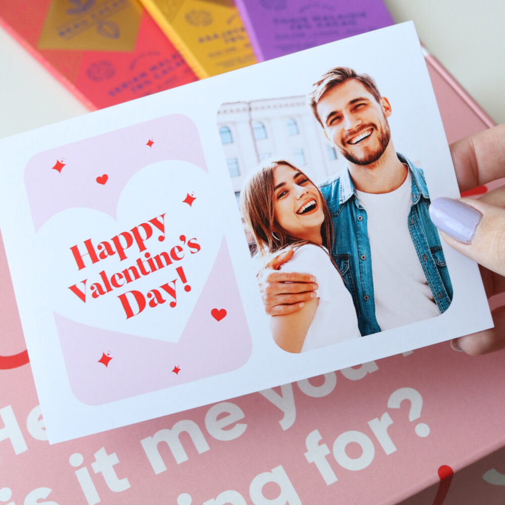 Felicitare personalizata cu poza Happy Valentine's Day/ Will you be my Valentine