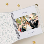 Album foto guestbook nunta personalizat cu nume, Sage flowers