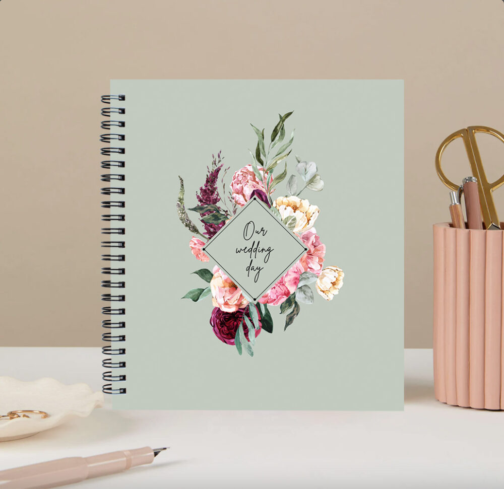 Album foto guest book nunta, verde