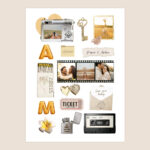 Poster personalizat colaj amintiri, Cream