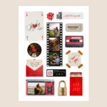 Poster personalizat colaj amintiri, Red