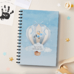 Jurnal pentru bebeluș personalizat cu nume, copertă albastră, Blue Dream