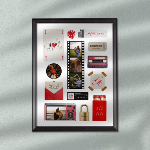 Poster personalizat colaj amintiri, Red