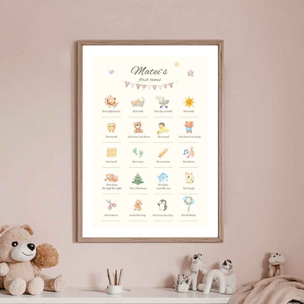 Poster personalizat- Primele experiențe ale bebelușului