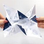 Invitație nuntă Origami | Invitație Moonlight