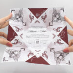 Invitație nuntă Origami | Invitație Divine