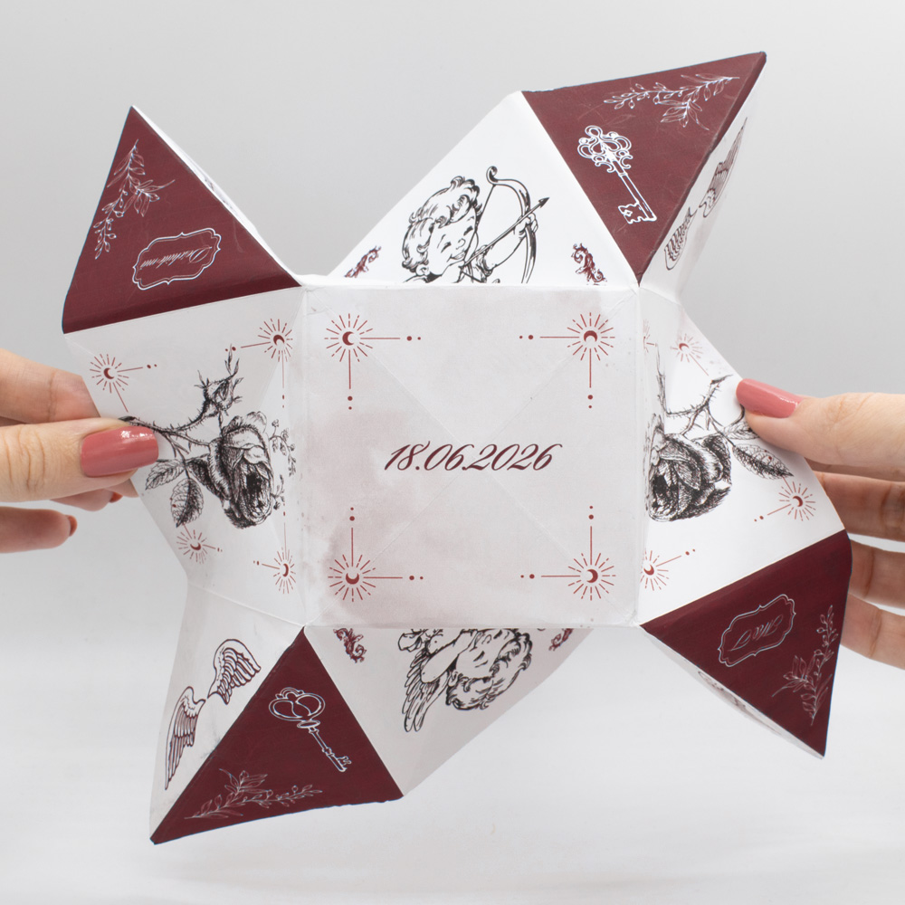 Invitație nuntă Origami | Invitație Divine