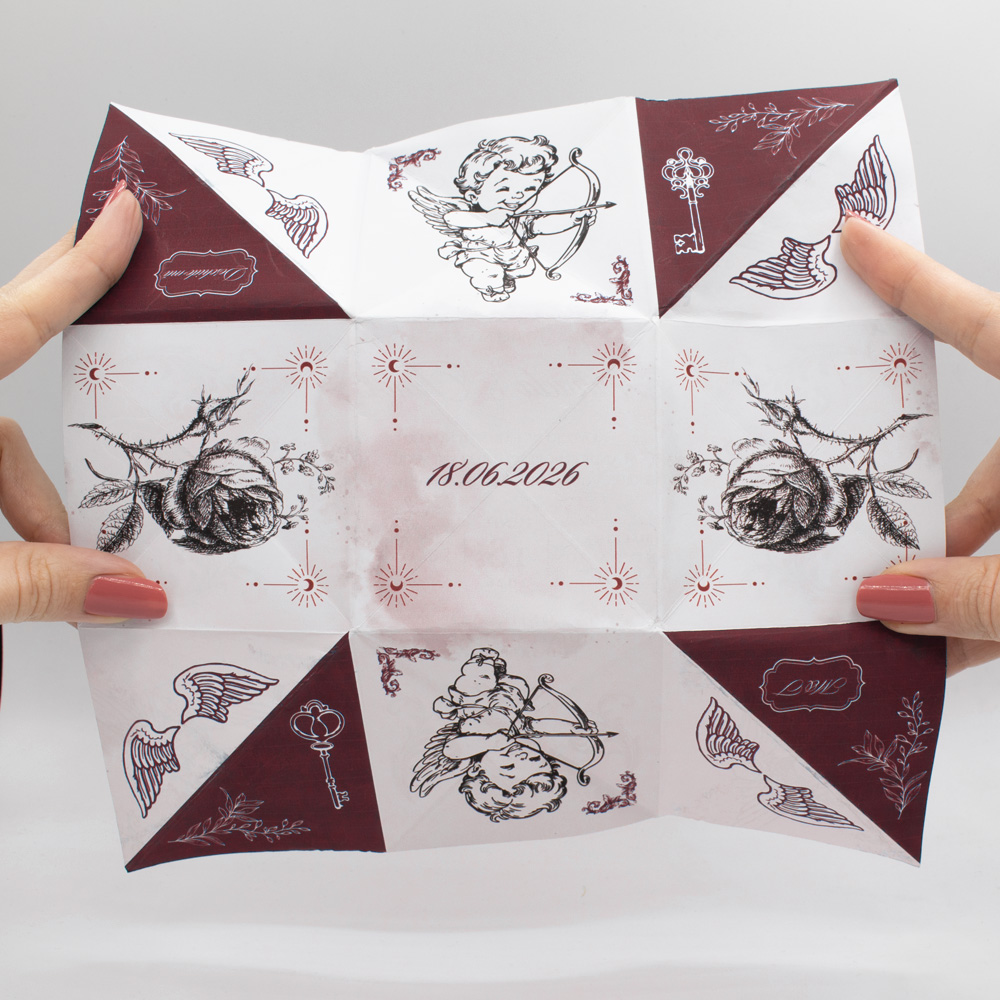 Invitație nuntă Origami | Invitație Divine