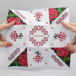 Invitație nuntă tradițională românească Origami | Invitație Origini